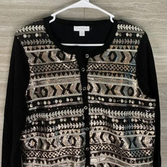 Women’s Charter Club Embellished Cardigan - Picture 6 of 7